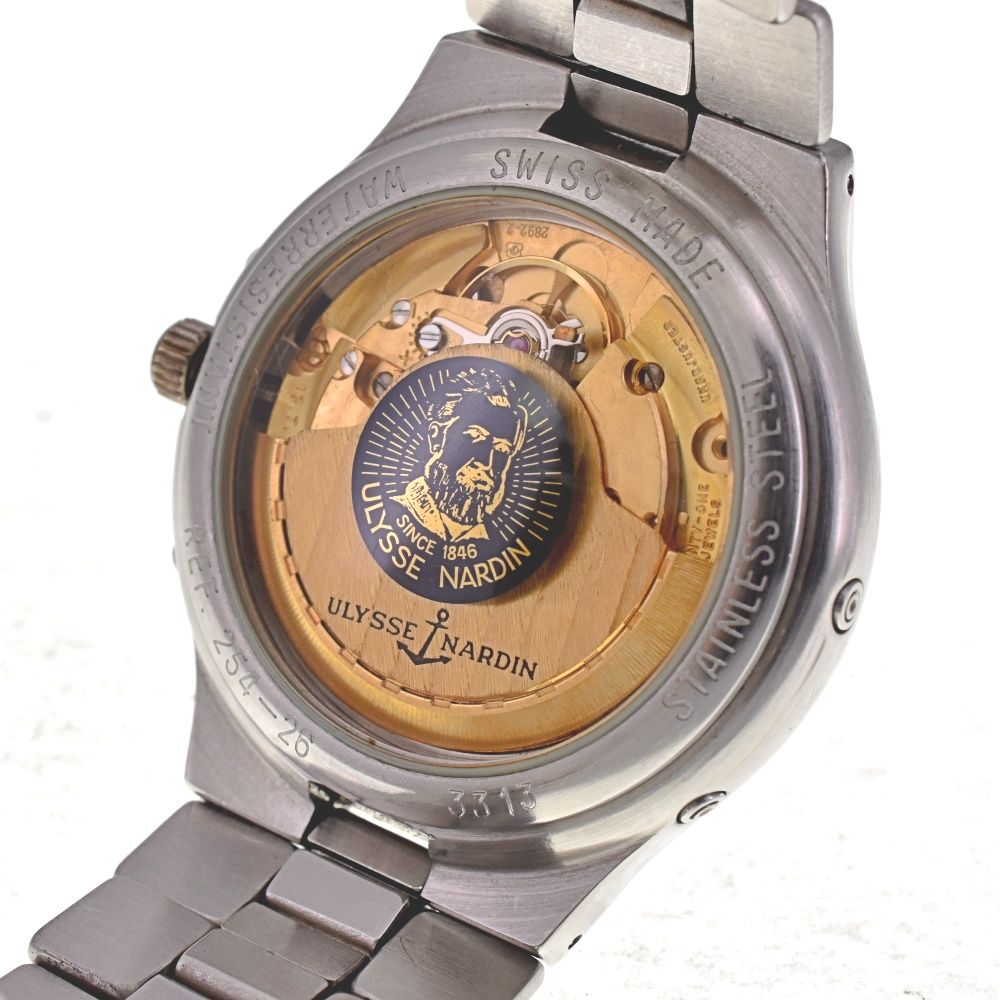 【ユリナ】 ユリス・ナルダン Ulysse Nardin 254-26 トリプルカレンダー 裏スケ