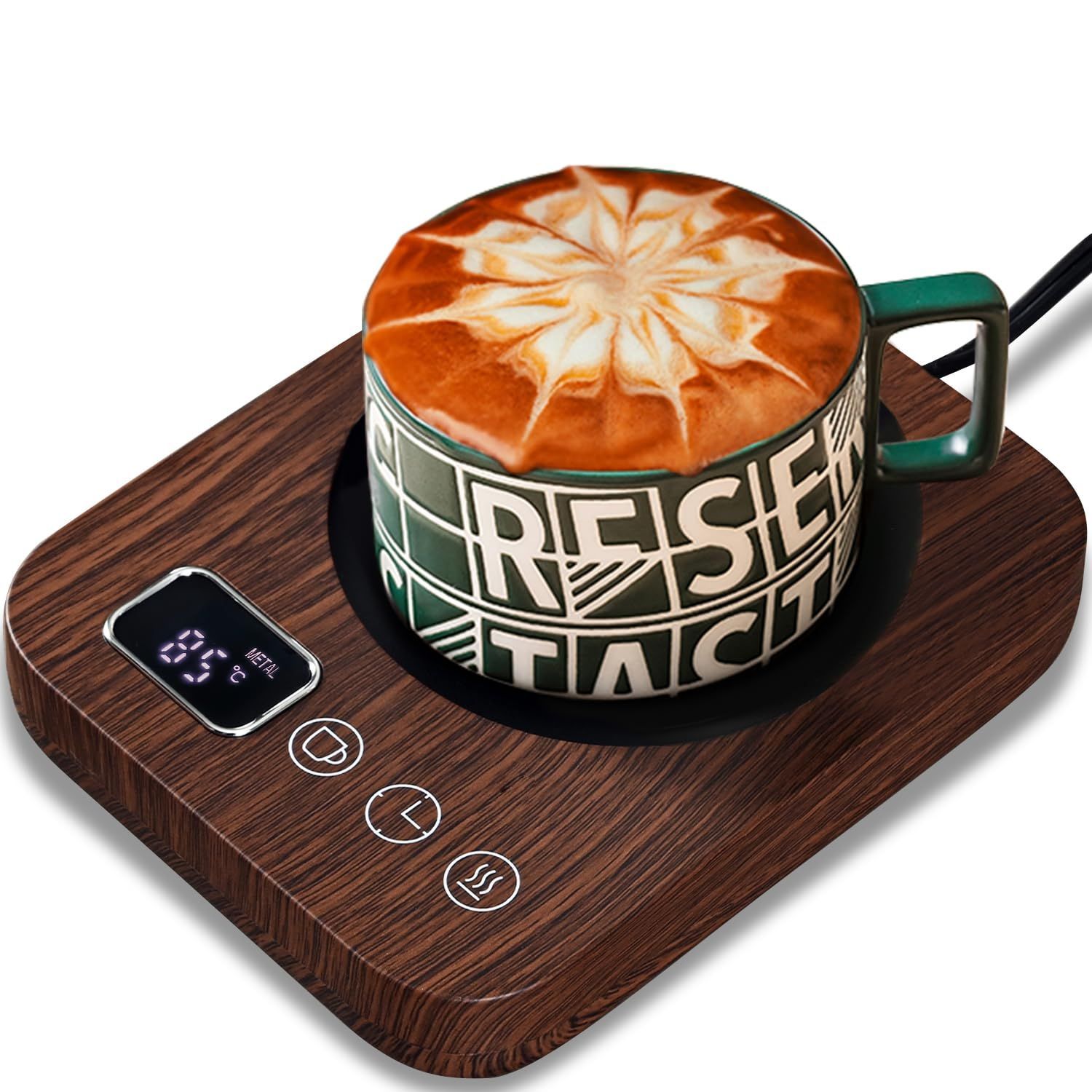 【新着商品】【ずっと温かい】 カップウォーマー コーヒーウォーマー 重力センサー カップヒーター 保温コースター コーヒーカップウォーマー 温度調節 最大85 タイマー マグカップ ウォー