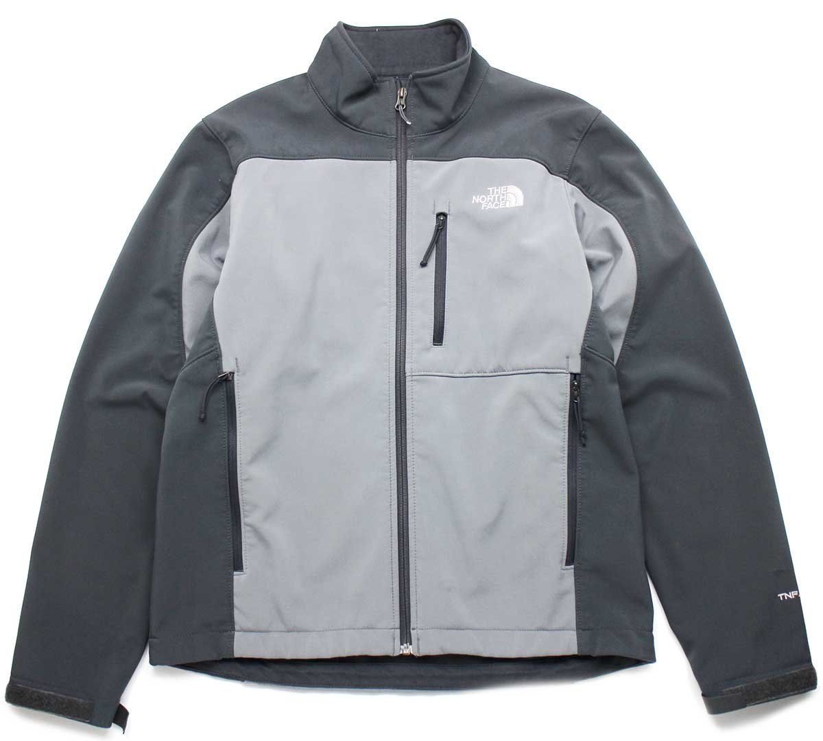 THE NORTH FACEノースフェイス APEX ツートン 切り替え ストレッチ ソフトシェルジャケット グレー Sフリース アウトドア キャンプ