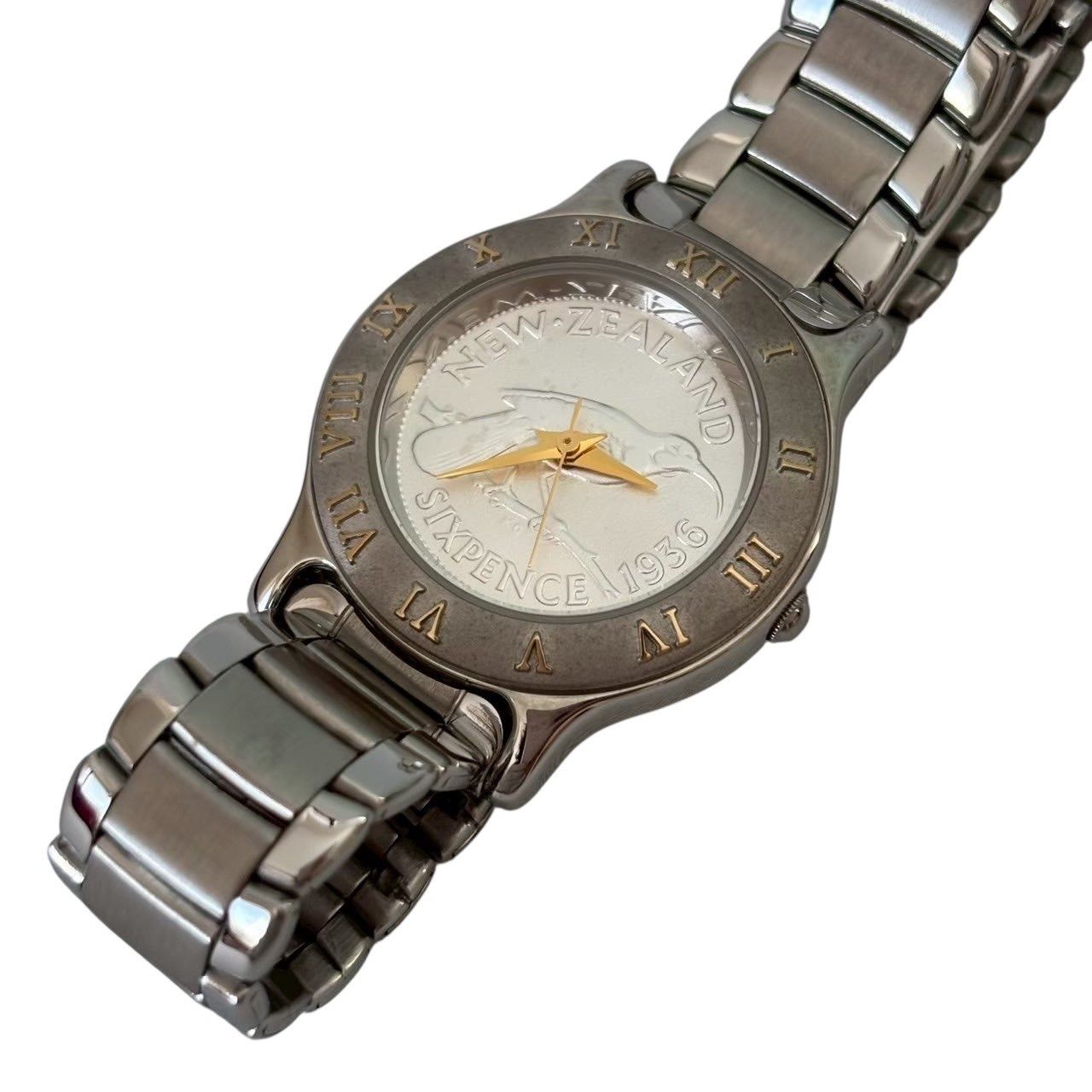 COINWATCH コインウォッチ 腕時計ニュージーランドモデルSIXPENCE COINWATCH コインウォッチ 腕時計 銀 ニュージーランドモデル