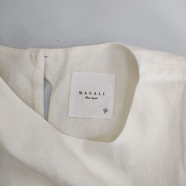 MAGALI セーラーワンピース リネンドレス ワンピース オフホワイト  