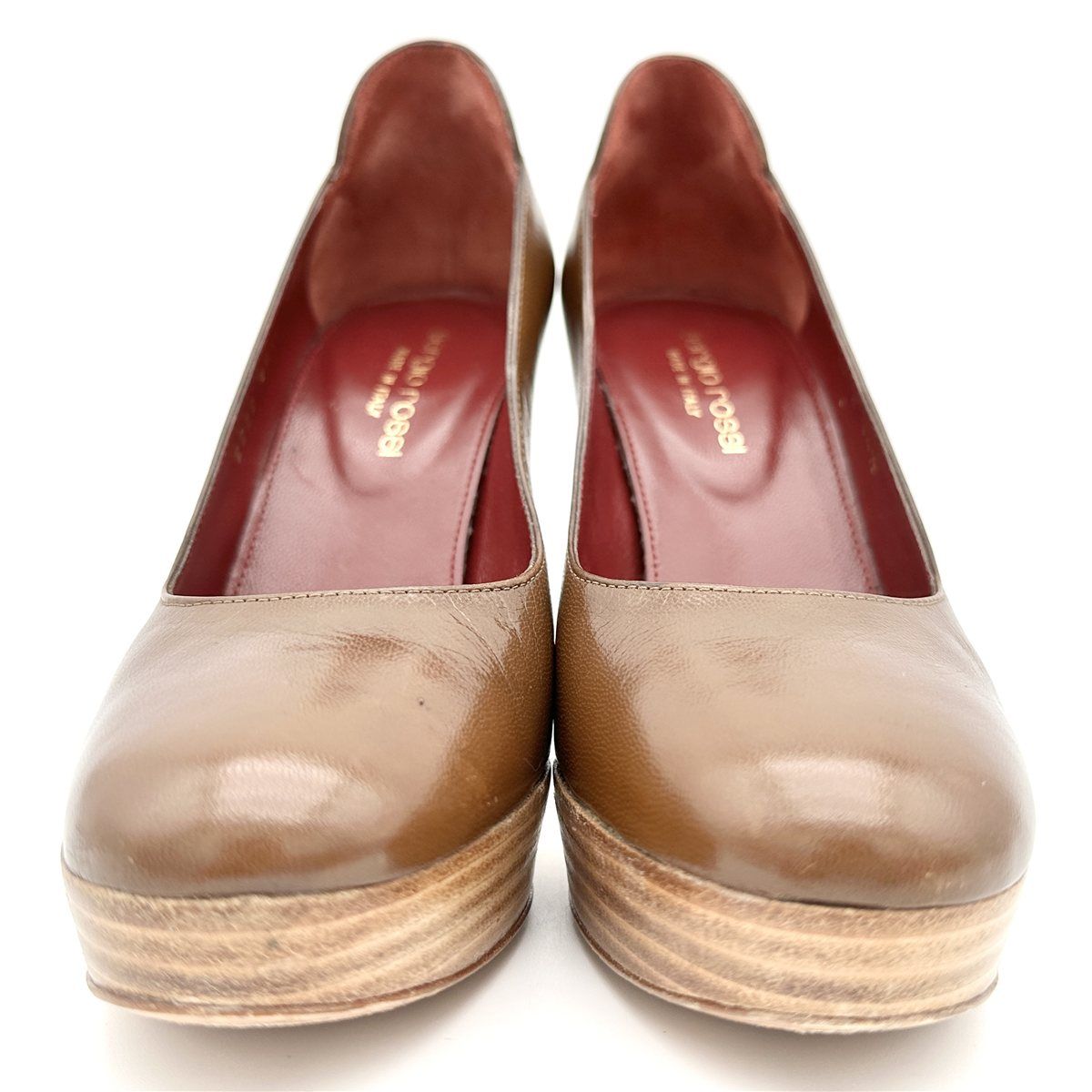 Sergio Rossi ハイヒール 本革 ラウンドトゥ ブラウン 2133T - メルカリ 