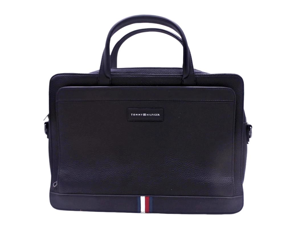 　トミーヒルフィガー　ビジネスバッグ　2WAY　黒 TOMMY HILFIGER トミーヒルフィガー レザー 2WAY ブリーフケース