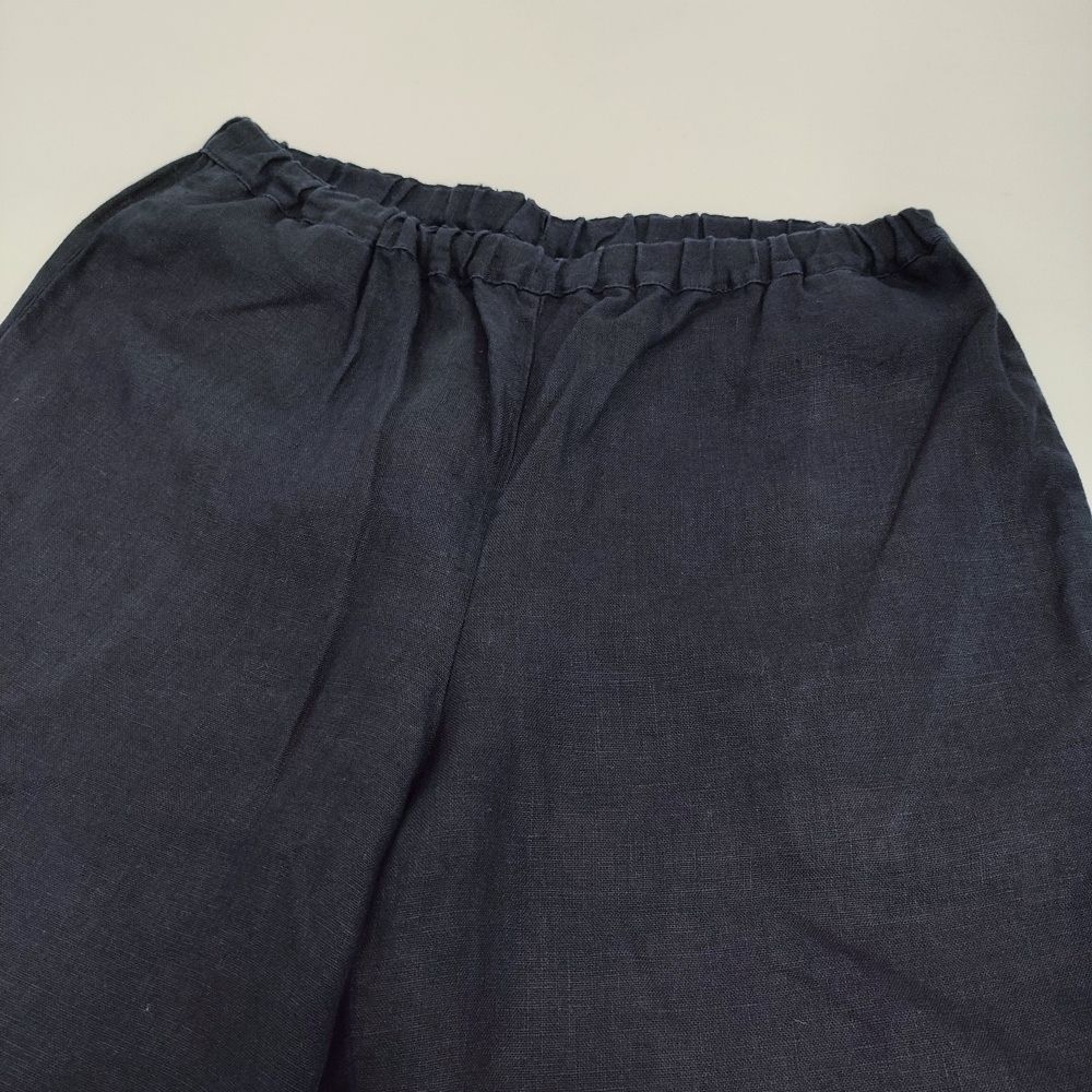 値下げ【美品】キナル別注・fog linen work テーパードイージーパンツ fog linen work リネン イージー テーパード パンツ ネイビー