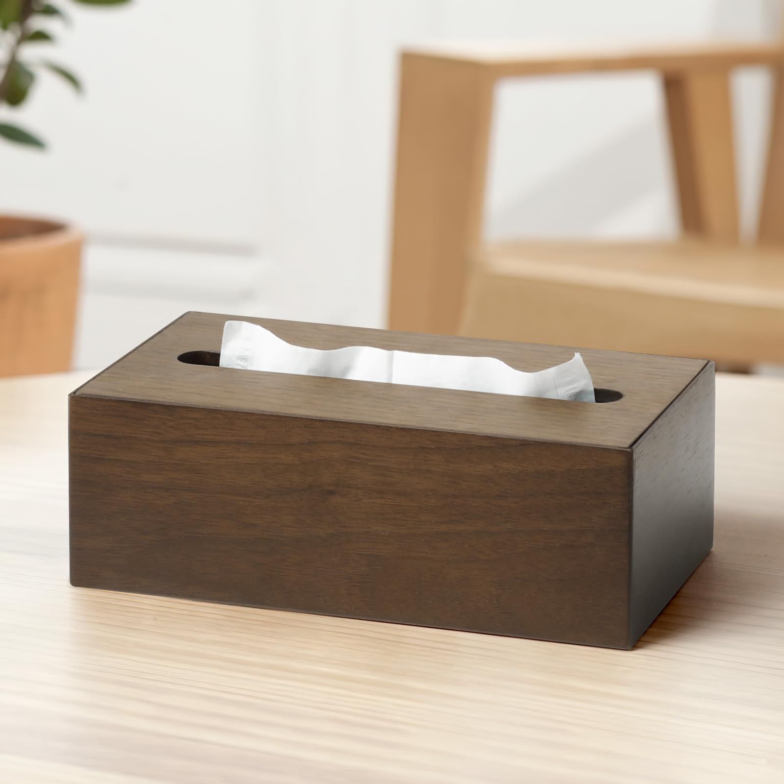 【在庫セール】（M03-260F-H01S1） 約W26×D14×H9cm 収納 ティッシュ交換簡単 木製 ティッシュケース [磁気カバー式]