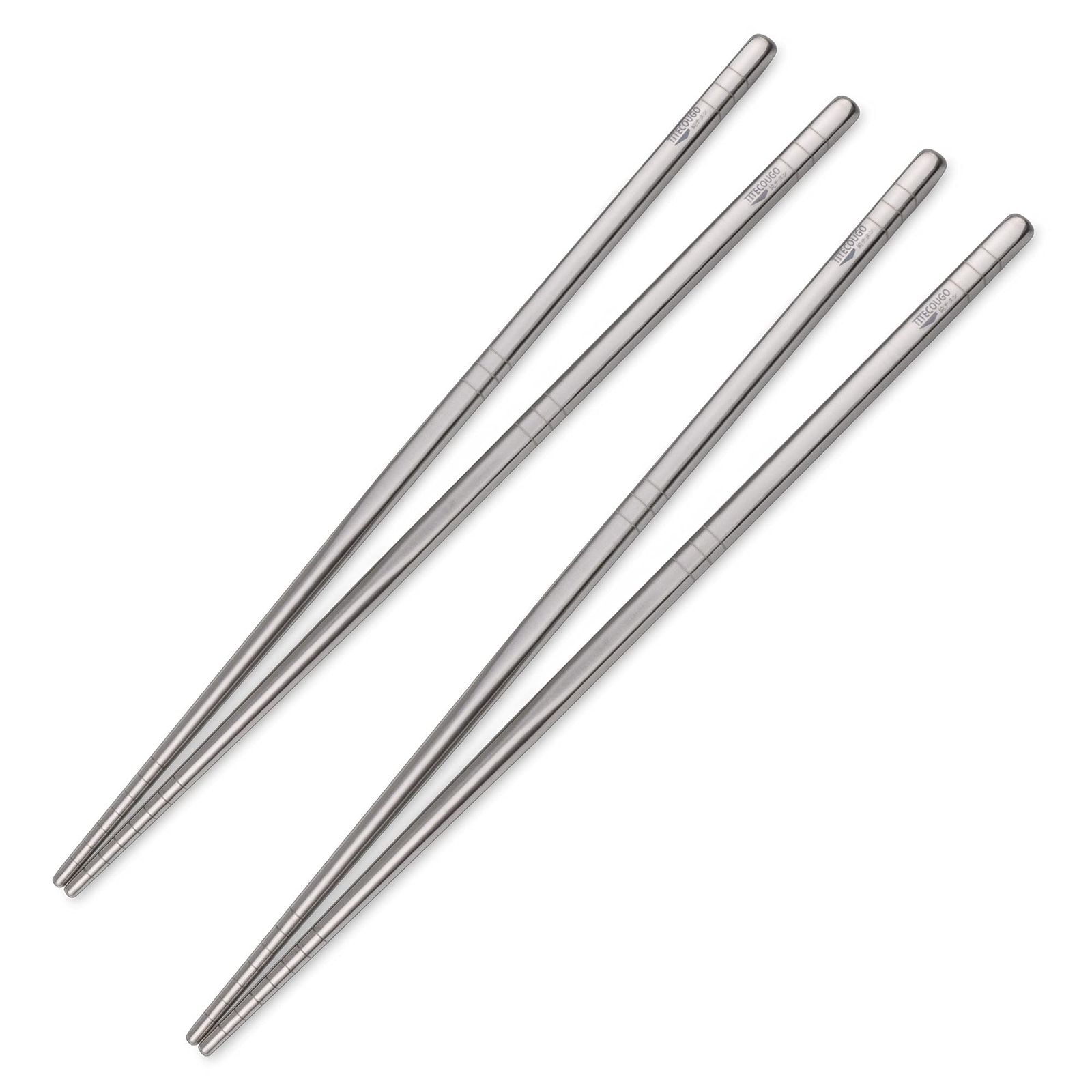 【特価商品】TITECOUGO 純チタン角箸 アウトドア箸(約20g、長さ23cm、幅0.7cm) 滑り止め 無塗装 中空構造 軽さ 耐久性抜群 可直火焼 キャンプ バーベキュー 寿司 出張で使う 収納袋付き 1膳/2膳