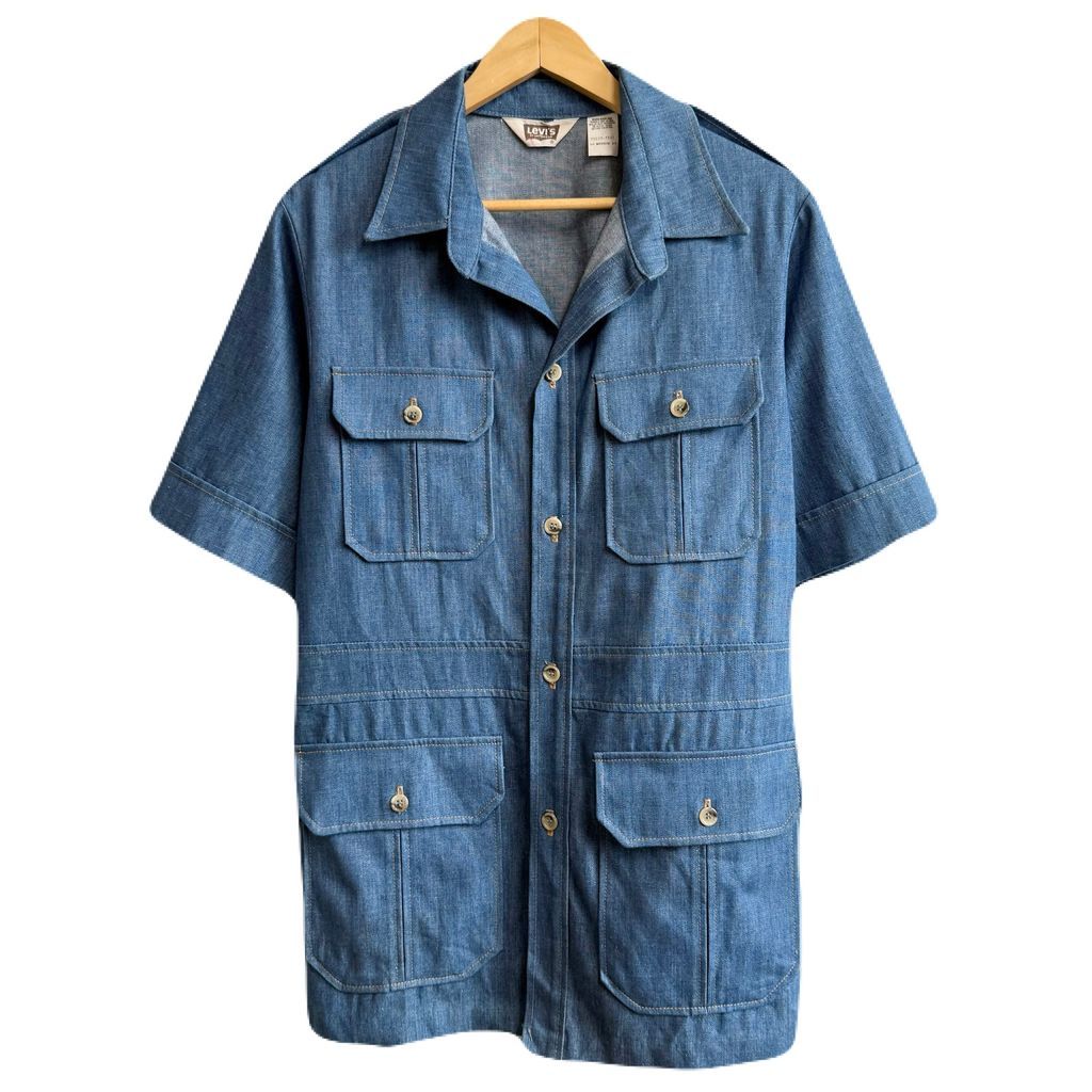 チ*ル様 リーバイス 70s デニムシャツジャケット サファリジャケット ブッシ Levi's リーバイス sportswear サファリジャケット ブッシュジャケット