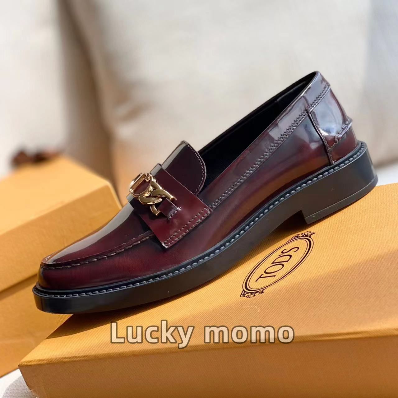 美品 TOD'S トッズ ローファレザー ローファー厚底 ローファー 革靴 ブラウン