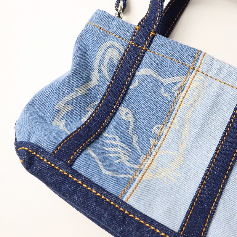 新品 メゾンキツネ Maison Kitsune フォックスヘッド ミニ デニム