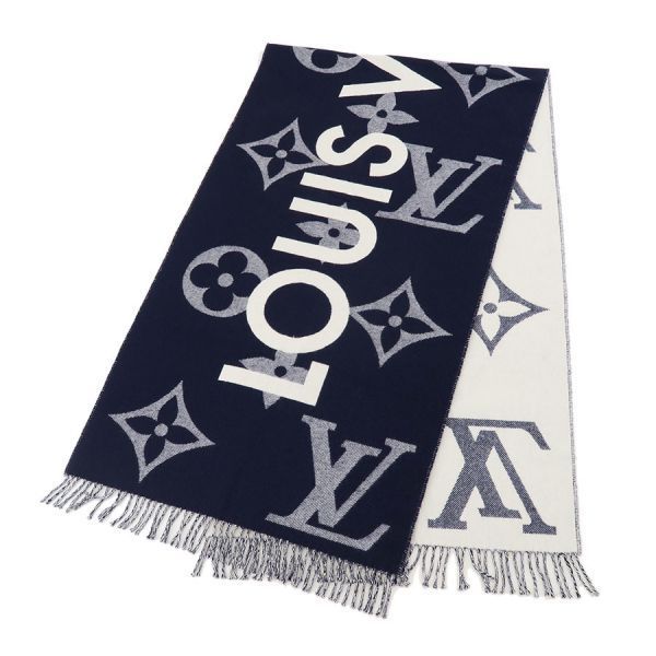 ルイヴィトン エシャルプ・モノグラムキャピタル・マフラー M73454【B  