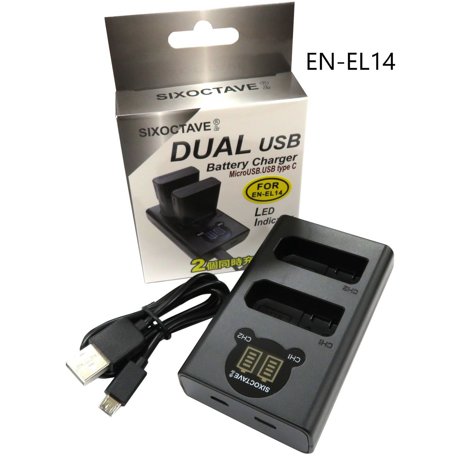 Nikon ニコン MH-24 / EN-EL14 互換デュアルUSB充電器 - メルカリ
