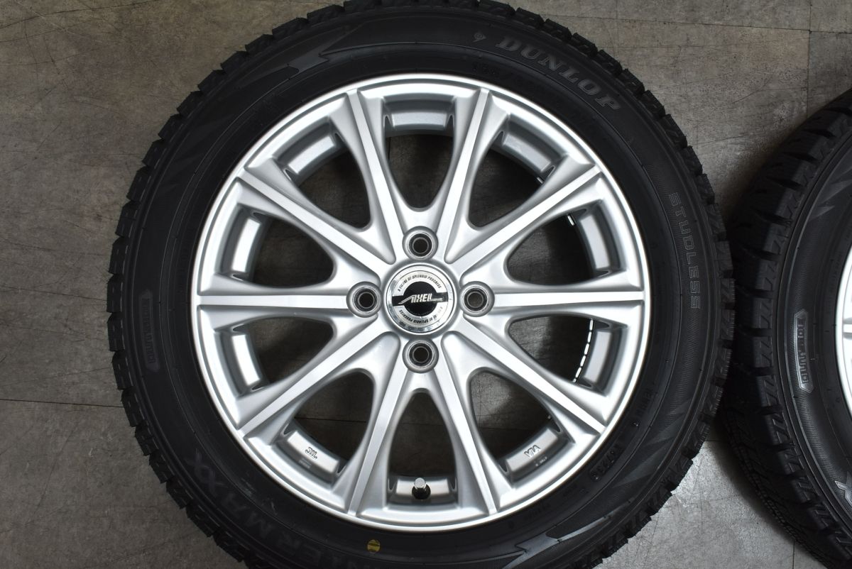 バリ溝 2023年製】AXEL 15in 4.5J +45 PCD100 ダンロップ ウィンター