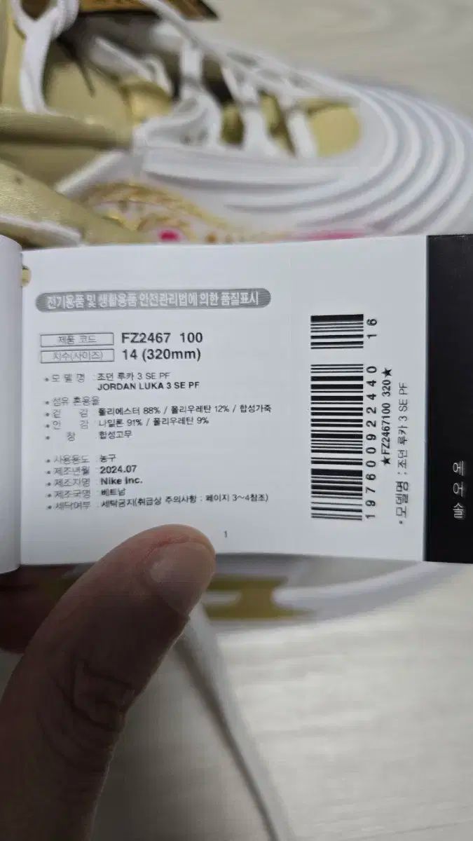 ナイキ ジョーダン ルカ3 SE PF 320 mm