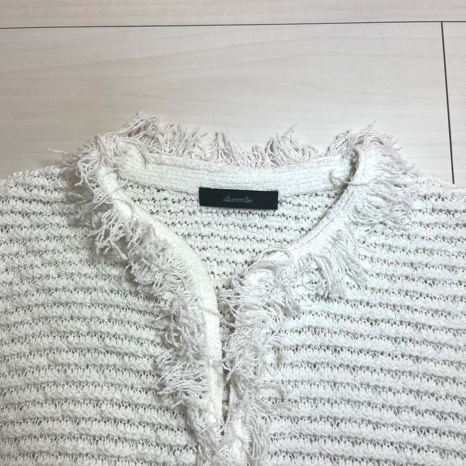 未使用 25ss ミックスツイードニットジャケット アルアバイル