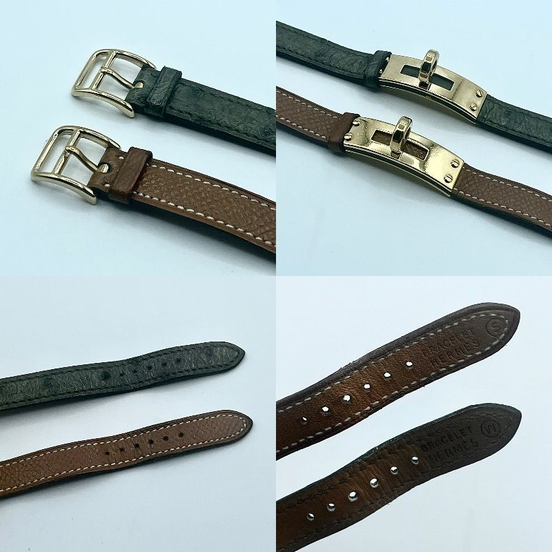 【HERMES】エルメス カデナ ケリーウォッチ GP ゴールド ベルト2本付き 電池交換済み 稼働良好 Y185