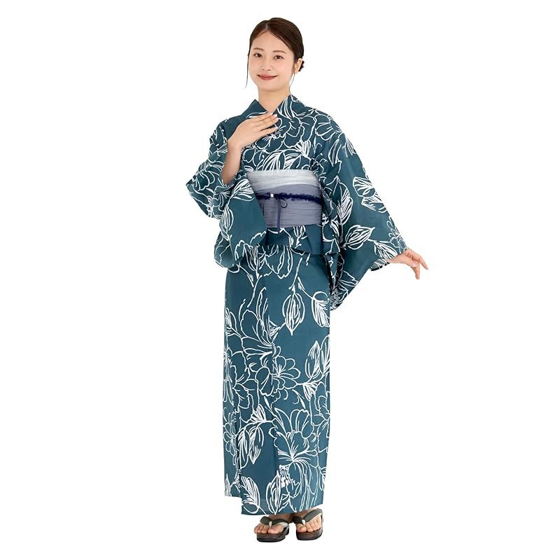 浴衣 レディース 2点セット 二部式 セパレート 兵児帯 km12 浴衣 セパレート 二部式 ラメ入り プレタ レディース 女物