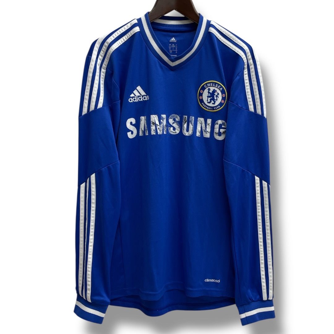 00sadidasアディダスサッカーゲームシャツチェルシーロンtメンズL長袖 adidas アディダス 13-14 チェルシー CHELSEA #9 TORRES