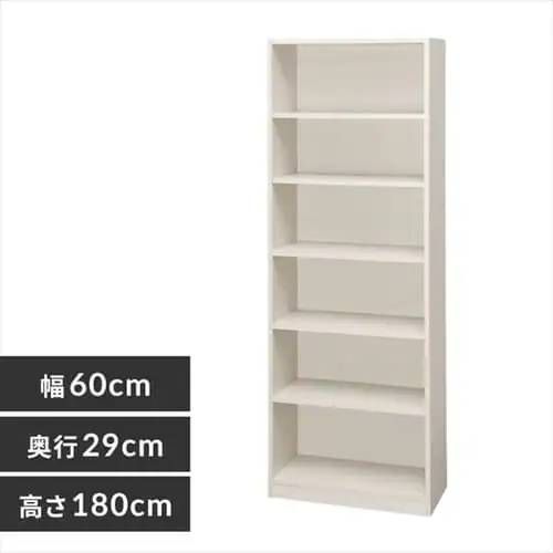 アイリスオーヤマ 収納ラック 本棚 スペースフィット オフホワイト 幅約60×奥行約29×高さ約180cm 漫画マンガ棚 コミック棚 S-SFR1860