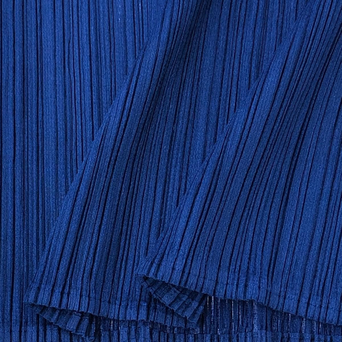 PLEATS PLEASE ISSEY MIYAKE - 良好 PLEATS PLEASE プリーツプリーズ Uネック ノースリーブカットソー タンクトップ サイズ:3 PP11-JK163 ブルー  レディース 　240001151536 良好 PLEATS PLEASE プリーツプリーズ Uネック ノースリーブ