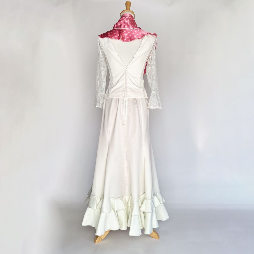 美品 フラメンコ衣装】ブラウン HERMOSA IBERIA ファルダ ドット