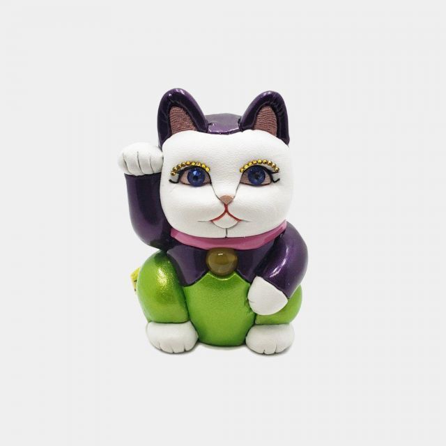 【招き猫】革エナメル | 江戸木目込み | 柿沼人形