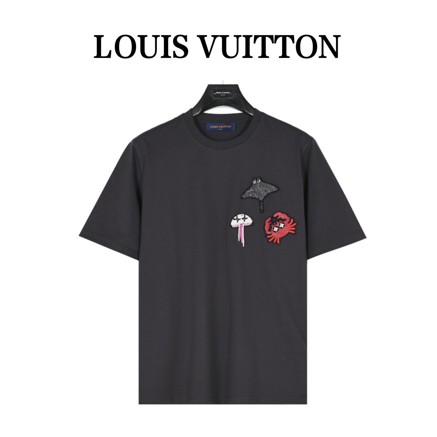 Louis 【今日特価】Louis Vuitton 24SS 海洋動物ビーズ T シャツ-1 