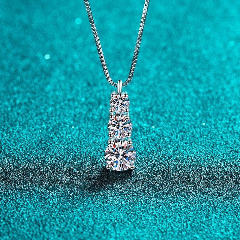 モアッサナイト ネックレス 1.8ct シルバー925 レディー 普段使い 冠婚葬祭 ネックレス モアサナイト 卒業式 人工ダイヤモンド ネックレス 結婚式 パーティー ネックレス 入学式 mxl03