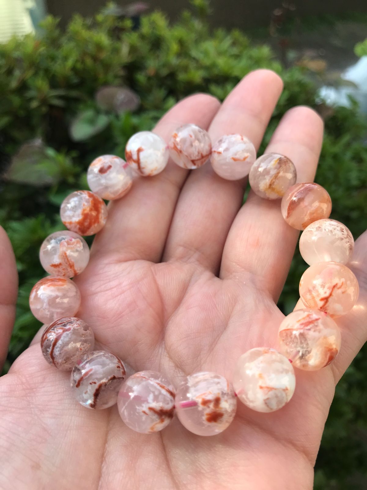 ピンクマニカラン水晶ブレスレット 12.5mm - メルカリ