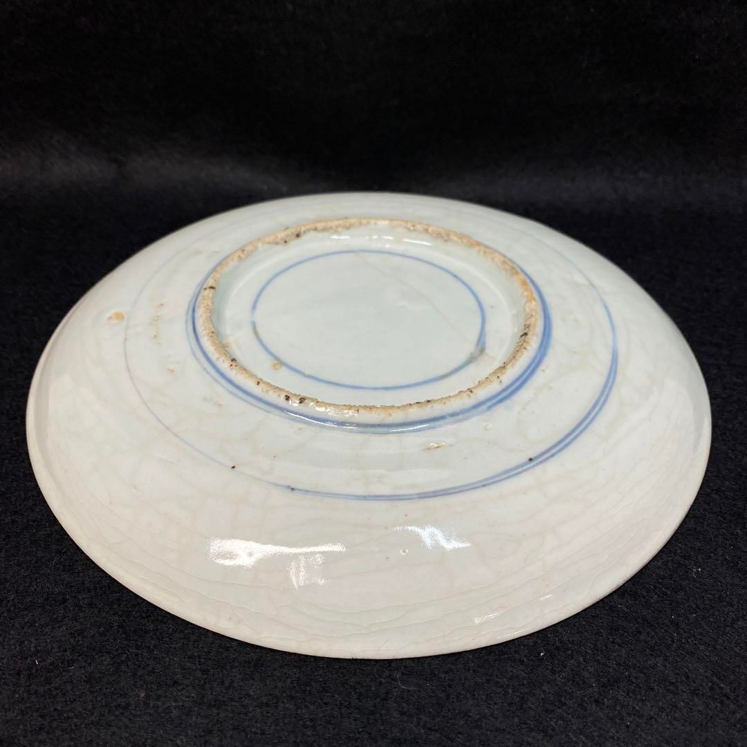 江戸初期 初期伊万里鳥図中皿 直径20.7㎝ 東Y6-0405☆2Fトトチ