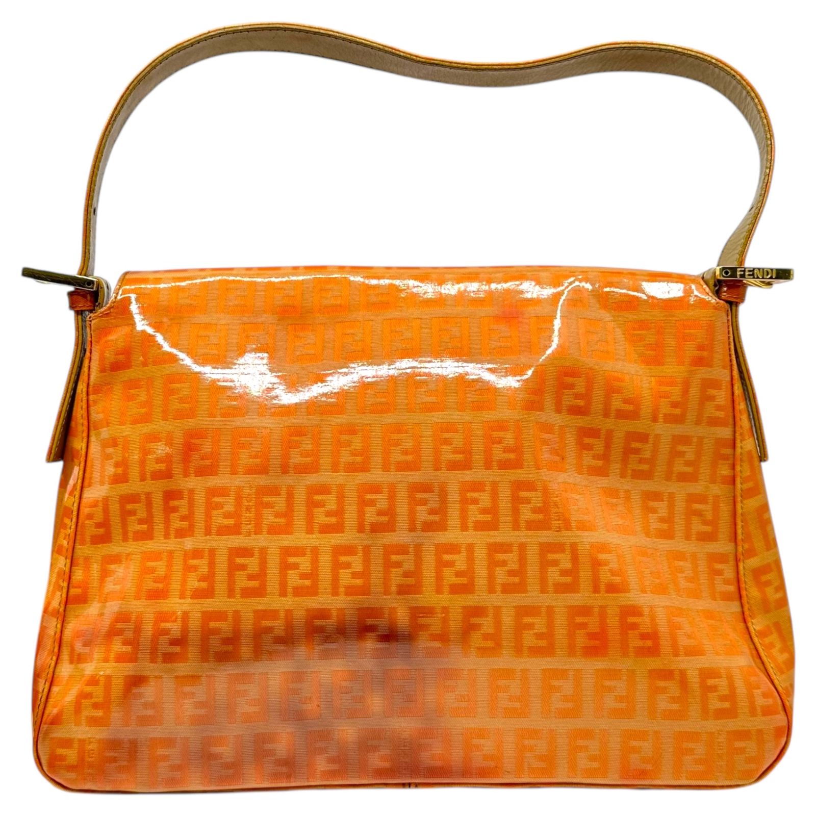 FENDI フェンディ ズッキーノ エナメル ワンショルダーバッグ FENDI フェンディ ズッキーノ エナメル ワンショルダーバッグ