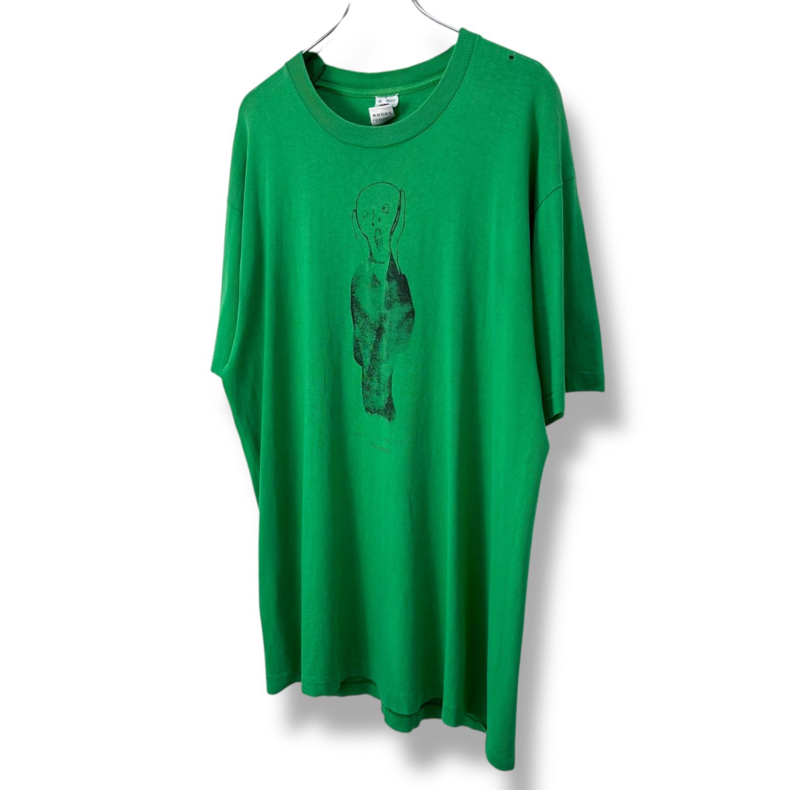 90s ムンク 叫び アート Tシャツ XL ホワイト ビンテージ
