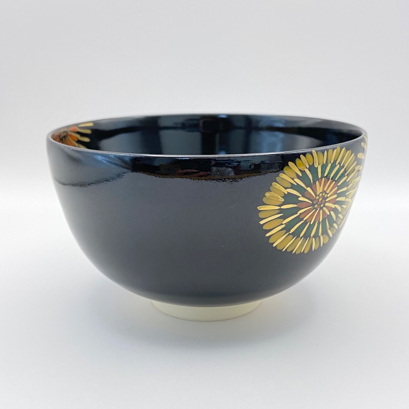 美術品・アンティーク・コレクション 抹茶茶碗 黒仁清 花火 前田瑞雲