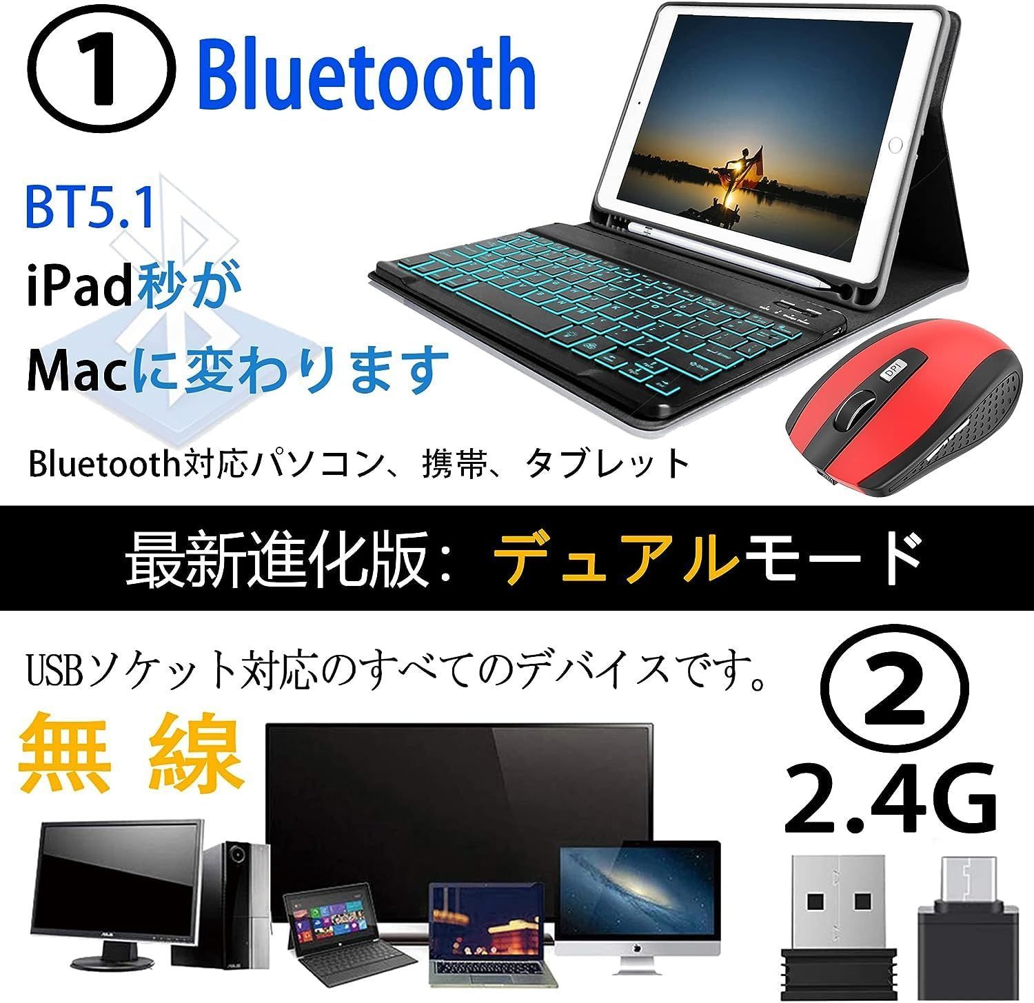 数量限定】5.1 充電式 KASOTT Bluetooth 完全ワイヤレスマウス