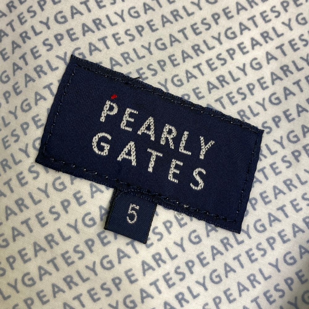 多彩な品揃え。 サイズ 5 PEARLY GATES パーリーゲイツ ハーフパンツ シアサッカー ロゴ 総柄 ネイビー系 240101531069 ゴルフウェア メンズ ストスト 理想