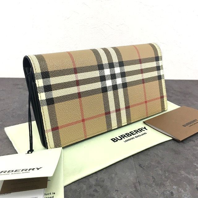 534 送料込み！ 未使用品 BURBERRY 長財布 ヴィンテージ チェック  