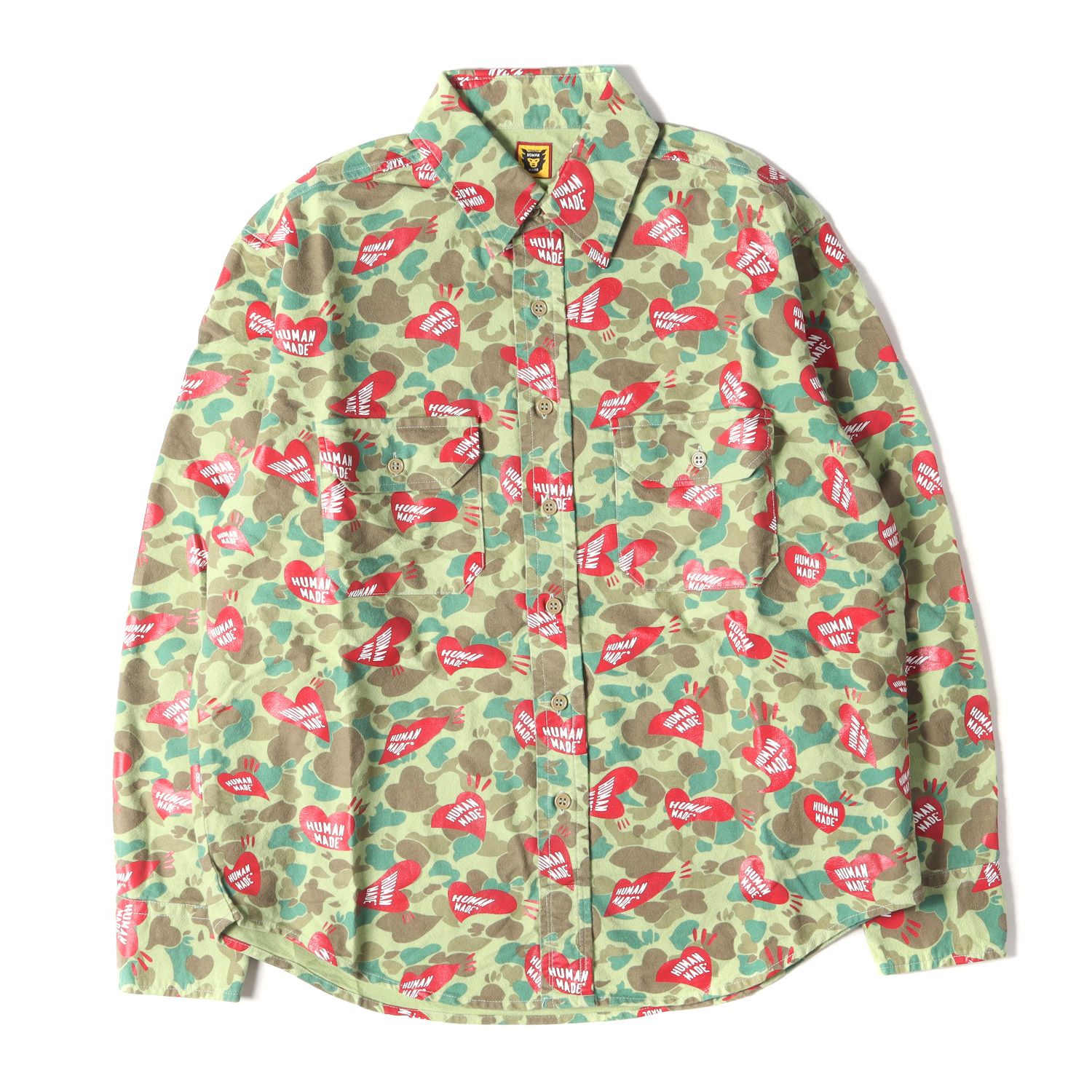新品 HUMAN MADE ヒューマンメイド シャツ サイズ:M 19AW ハート 