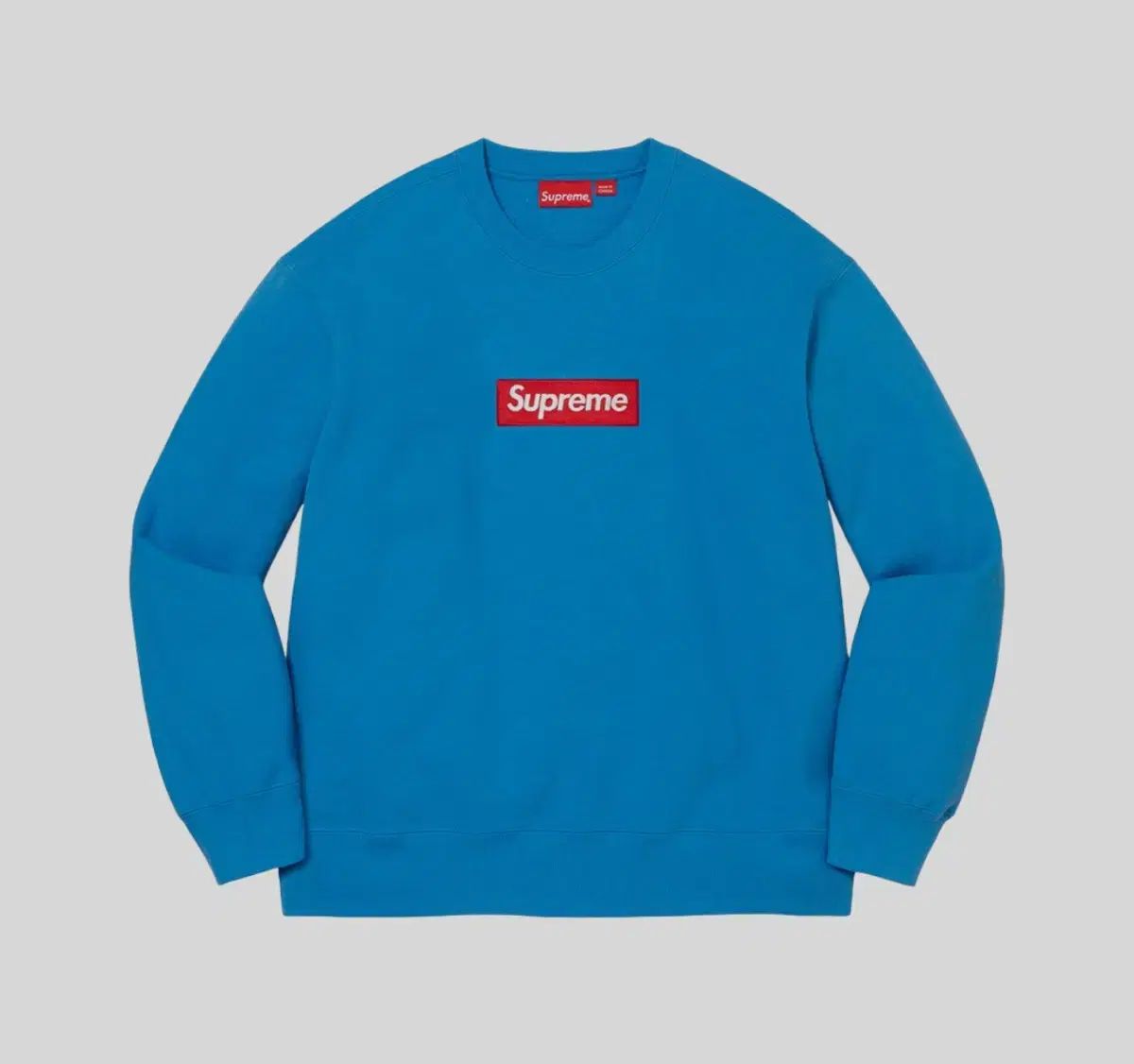 L Supreme(シュプリーム) ボックスロゴ クルーネック 青 22FW