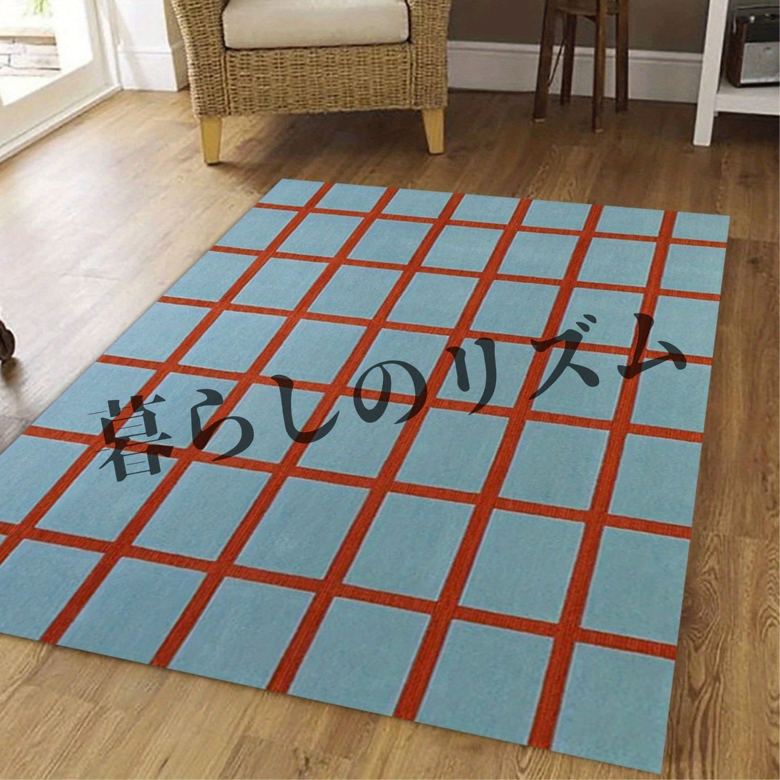 42.5×131 カーキ パッチワーク ランナーラグ トルコヴィンテージラグ