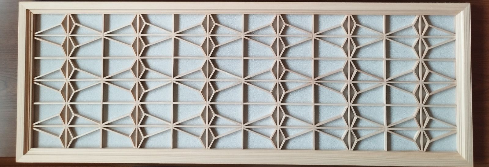 201 組子 クロス アクリル板入り3枚一組 木製額縁