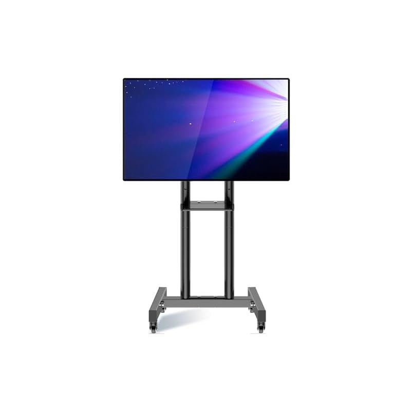 Amazon.co.jp: WHESWELL テレビスタンド tvスタンド 移動式 32-55インチ対応 液晶TVスタンド ハイタイプ モニタースタンド  キャスター 高さ調節可能 耐荷重50kg 棚付き 角度調節可能 業務用 家用 展示用 : 家電＆カメラ