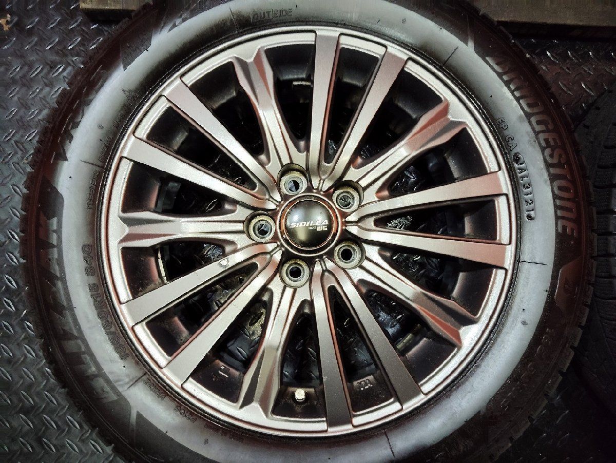 BS BLIZZAK VRX3 185/60R15】スタッドレス【SIBILLA NEXT W5 15インチ