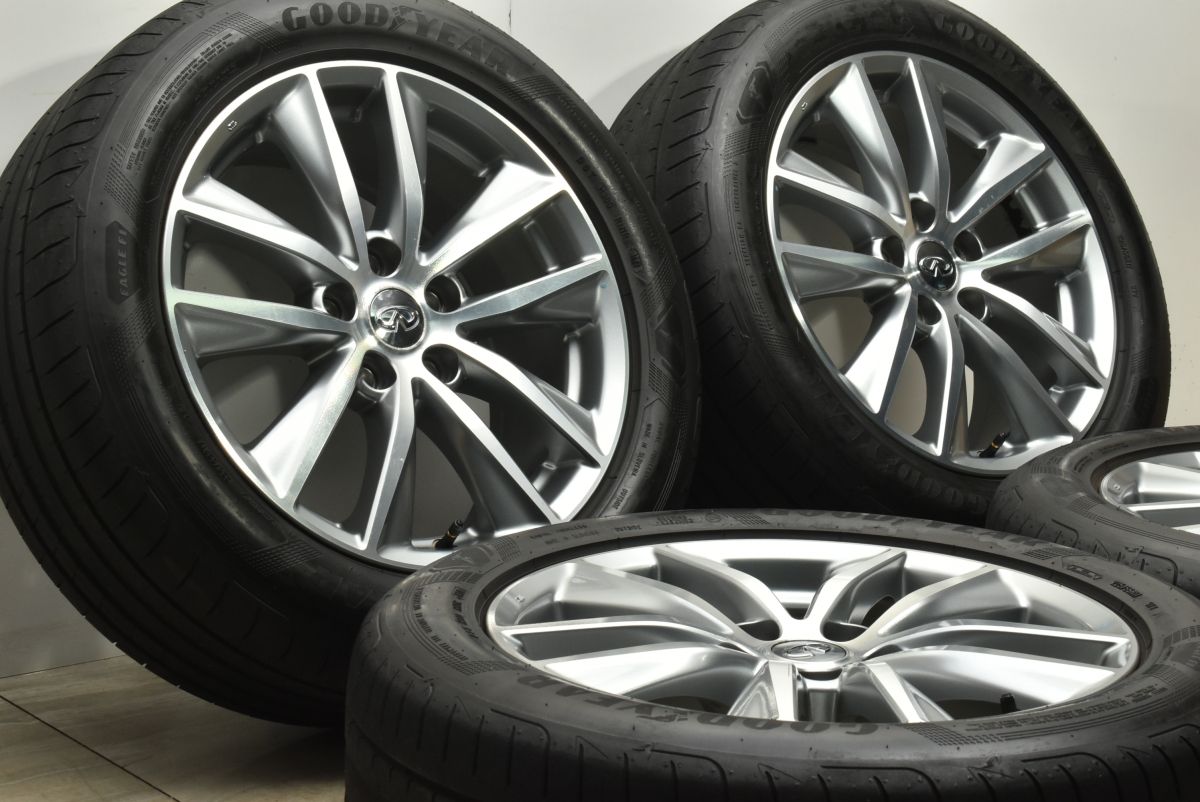 【交換用に】ニッサン V37 スカイライン 純正 17in 7.5J +45 PCD114.3 グッドイヤー イーグルF1 225/55R17 シーマ フーガ 流用 即納可能