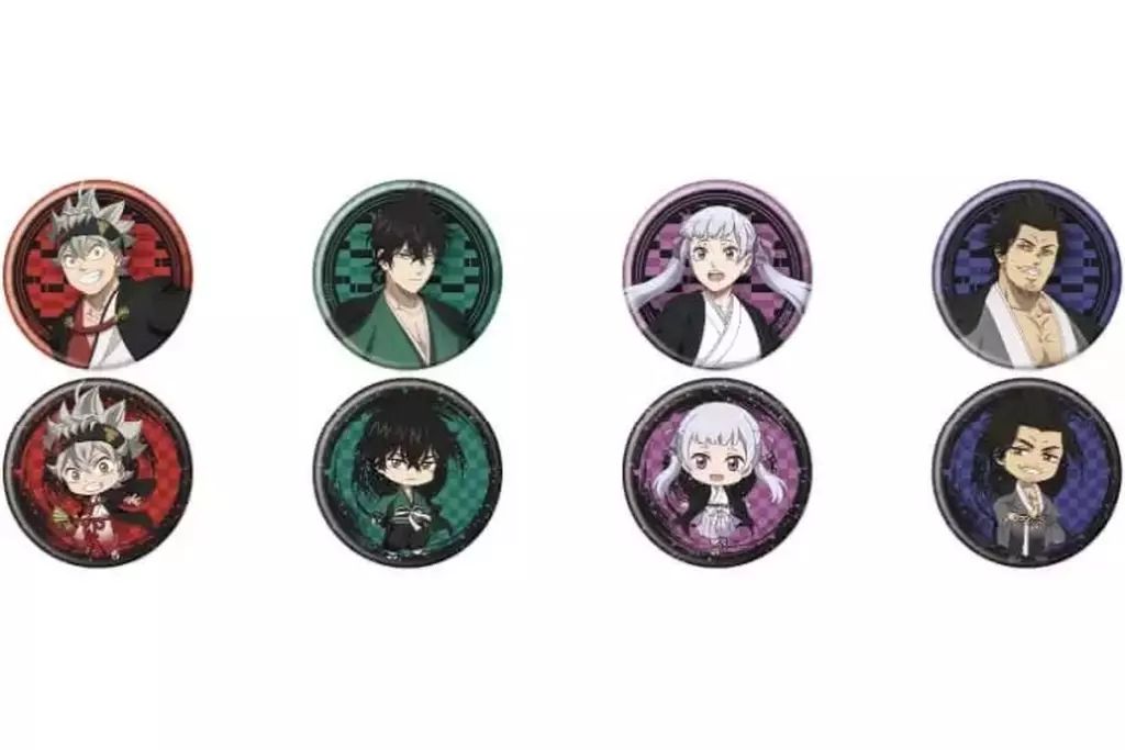 中古】バッジ・ビンズ 全8種セット 「ブラッククローバー 缶