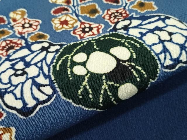 平和屋本店■極上　和染紅型　栗山紅型　栗山吉三郎　九寸名古屋帯　桐　鬼しぼ縮緬　逸品　未使用　CZAA2690s5 平和屋本店□極上 和染紅型 栗山紅型 栗山吉三郎 九寸名古屋帯 桐 鬼