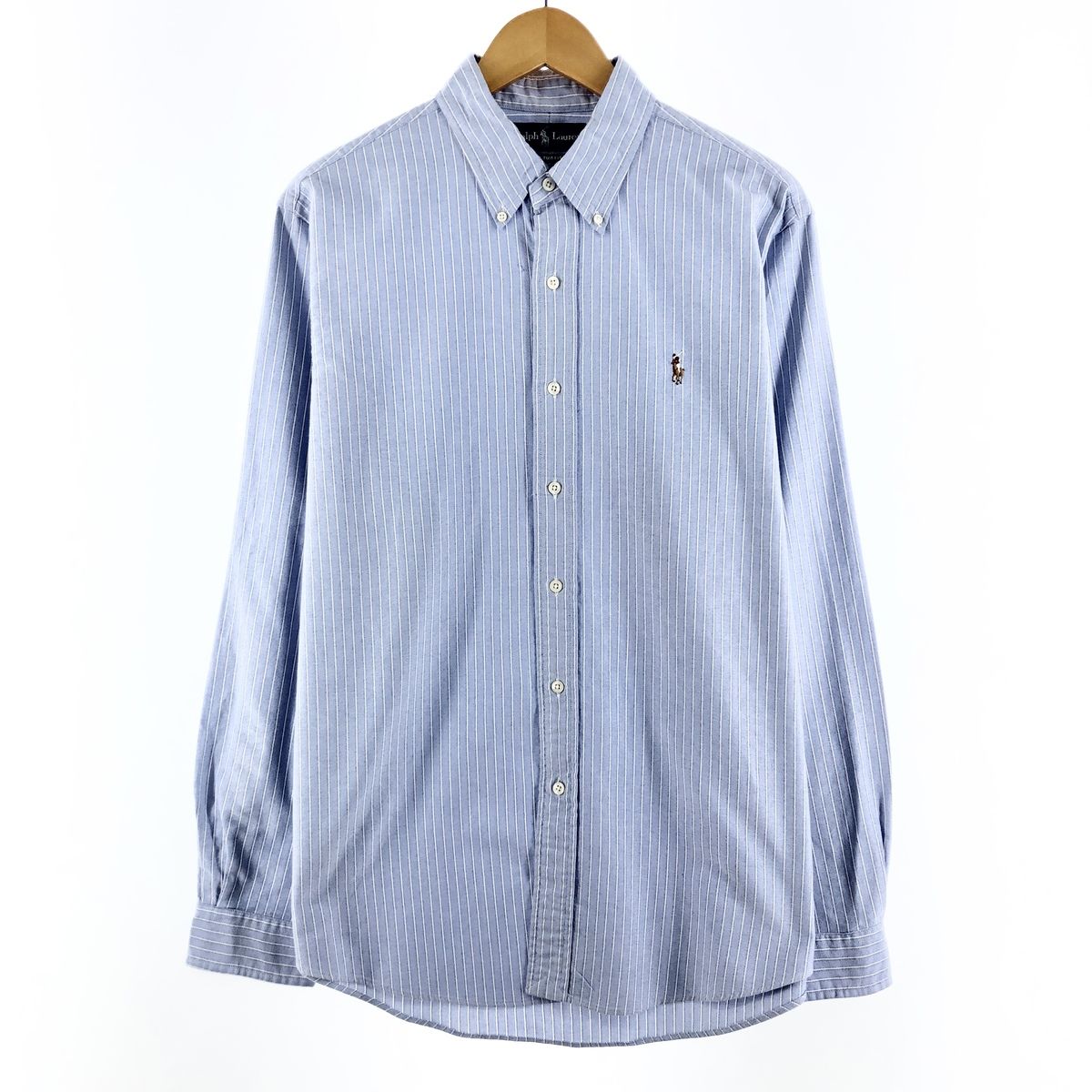 古着 ラルフローレン Ralph Lauren CUSTOM FIT 長袖 ボタンダウンストライプシャツ メンズXL/eaa375575