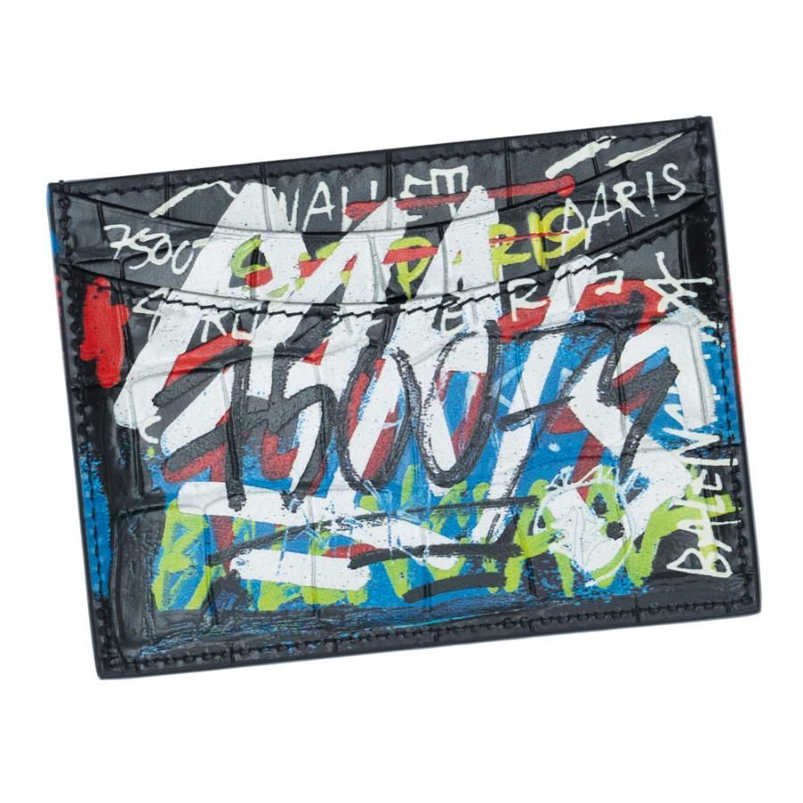 バレンシアガ BALENCIAGA カードケース Bロゴ グラフィティプリント