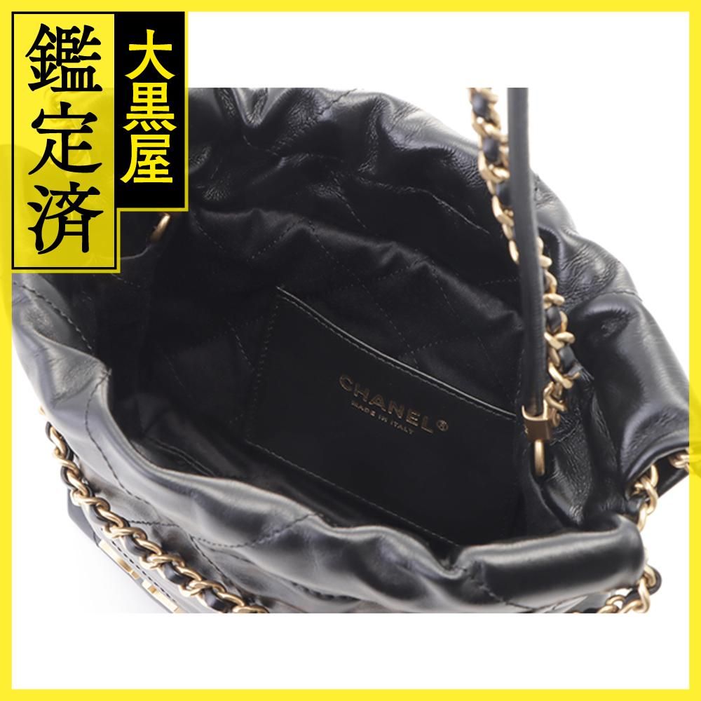 CHANEL シャネル CHANEL22ミニハンドバッグ ブラック/GP シャイニー