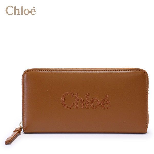 クロエ Chloe  CHLOE SENSE ラウンドファスナー長財布【247 CARAMEL】 CHC23AP970I10  247/【2023-24AW】l-wallet