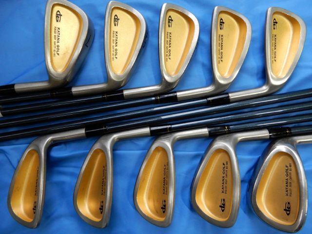 【中古】アイアンセット カタナゴルフ KG-801 GOLD BACK FACEKATANA GOLF GRAPHITE DESIGNR0[2115]