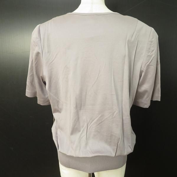 snc レリアン Leilian カットソー 13+ グレー 半袖 ライン